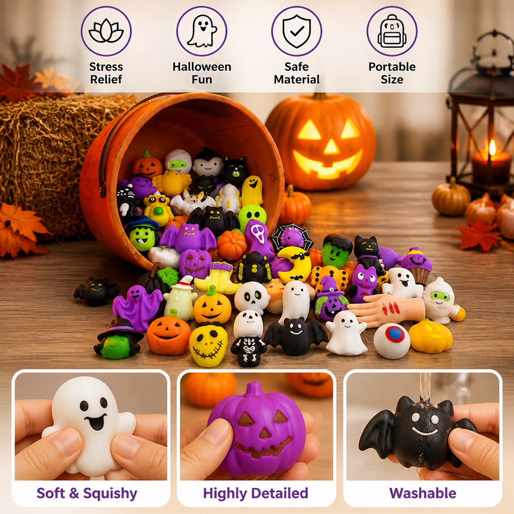 SpookEase™ – Halloween Squishies zum Drücken, Spielen & Verschenken