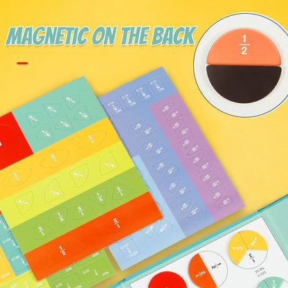 MatheMagnet™  | Magnetisches Buch-Bruchteil-Puzzle für Kinder- Spielend Bruchrechnen lernen
