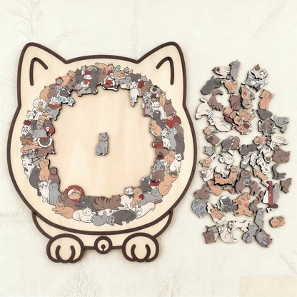 Mila – 135-teiliges Morandi Katzen-Puzzle | 2+1 GRATIS