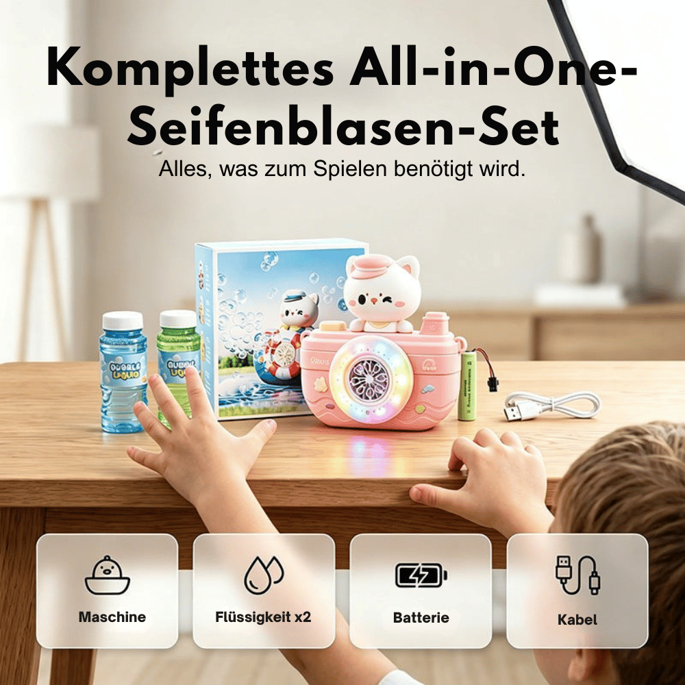 BubbleJoy — Magische Seifenblasenmaschine | 50% RABATT