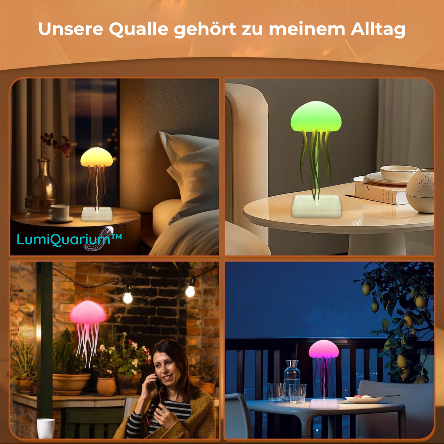 LumiQuarium™ LED Quallenlampe – Sensorisches Nachtlicht