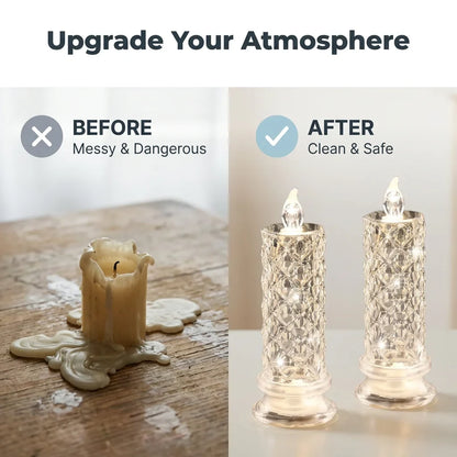 CrystalShine™ - Safe and Mess-Free Battery Operated Glitter Candle Lights
