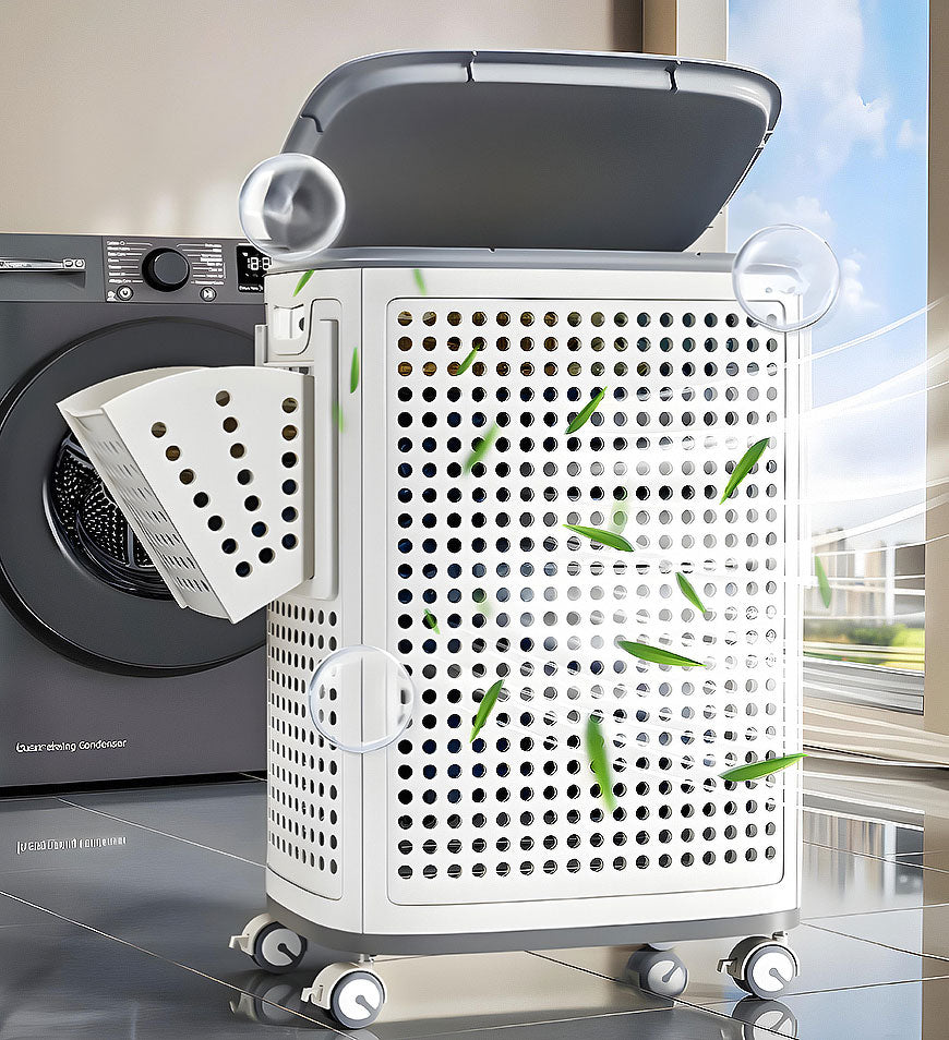 LaundryGlide Bin™ | Eine Woche voller Kleidung, keine Rückenschmerzen, maximaler Stil