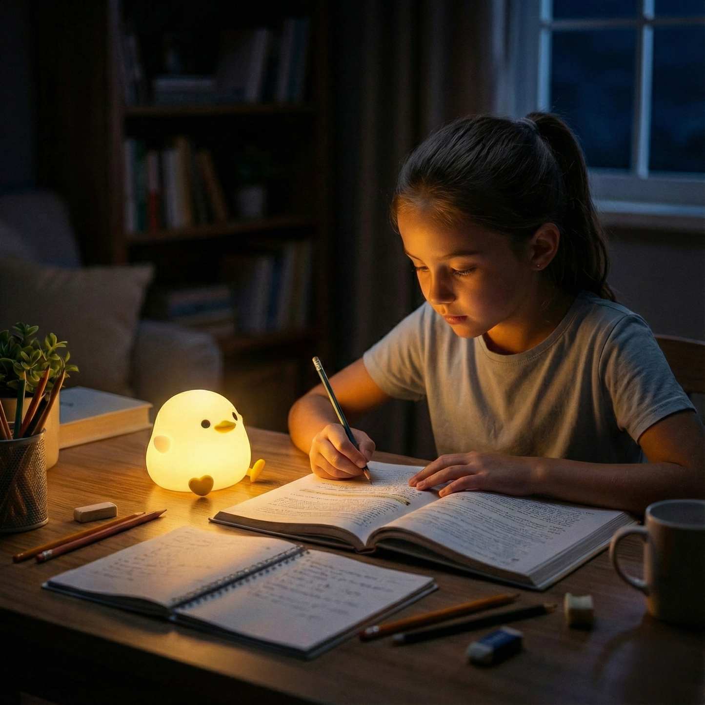 GlideGlow — Süße LED-Nachtlichtlampe für den Nachttisch & die Kinderzimmer-Deko