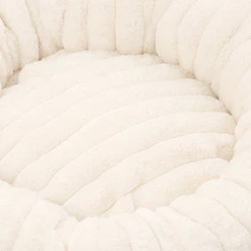 CozyPaw™ | Rundes Plüsch-Haustierbett mit erhöhtem Kuschelrand