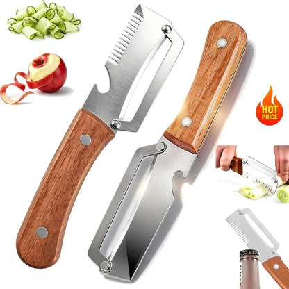 🔪 3-in-1 Multifunktionsschäler – Schnell schälen, schneiden & vorbereiten