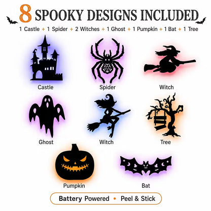 ScareLume™ – Leuchtende Halloween LED-Wandaufkleber für gruselige Stimmung 🎃🦇