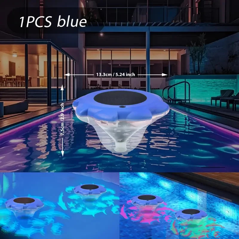 LumiFloat Solar Schwimmende Poolleuchte | RGB Farbwechsel | IP68 Wasserdicht | Pool- & Gartendekoration