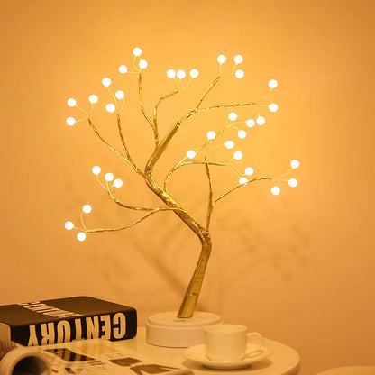 Bonsai-Tischlampe | Verstellbare Äste & Touch-Dimmer | USB-betrieben