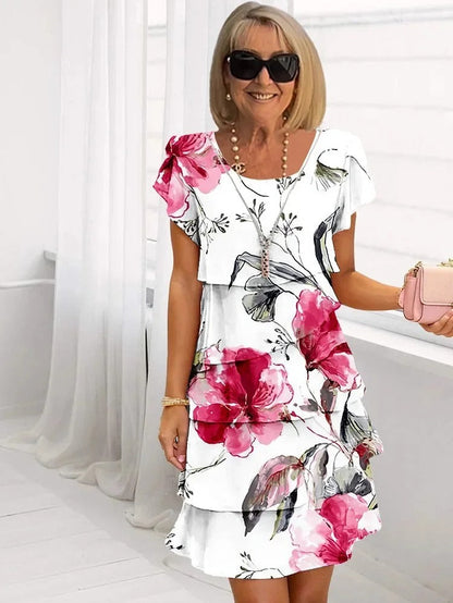 Jasara – Boho-Maxikleid mit floralem Kaskadenmuster