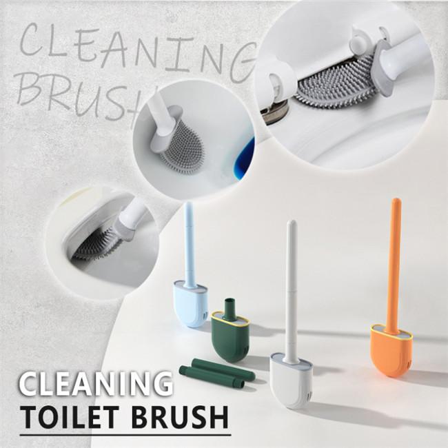 PureScrub Pro — Silikon-Toilettenbürste mit Wandhalterung