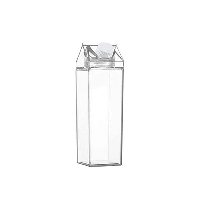 HydraCube — Auslaufsichere, quadratische Trinkflasche im Milchkarton-Design