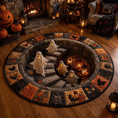 SpookyPortal – 3D-Skelett-Wirbel Halloween-Teppich