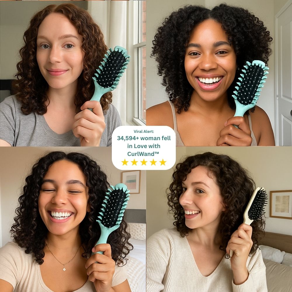 CurlWand – Lockenbürste zum Stylen für welliges & lockiges Haar