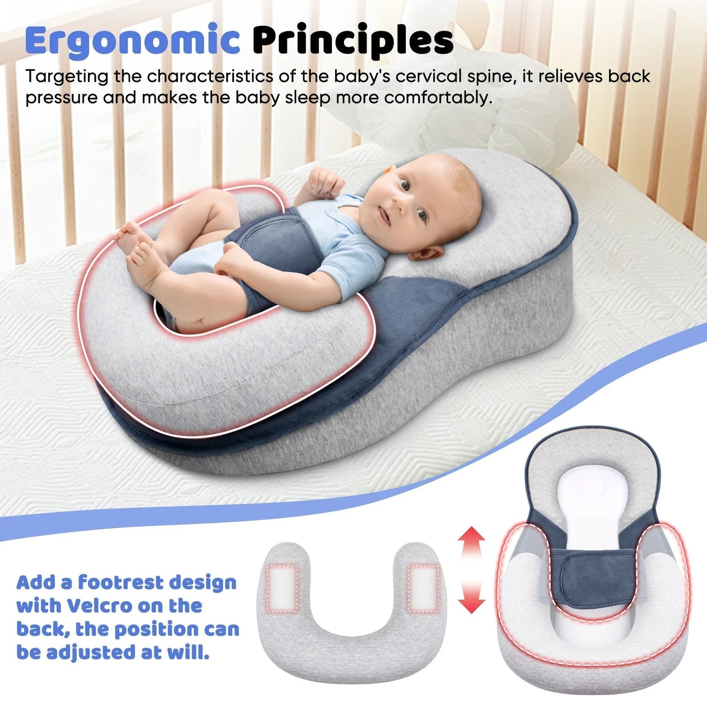 SnuggleSlope™ | Anti-Reflux Baby-Lounger mit erhöhter Liegeposition