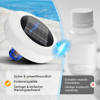 SolarSplash – Solarbetriebener Poolreiniger für mühelose Sauberkeit — spart Zeit, Aufwand und Energie.