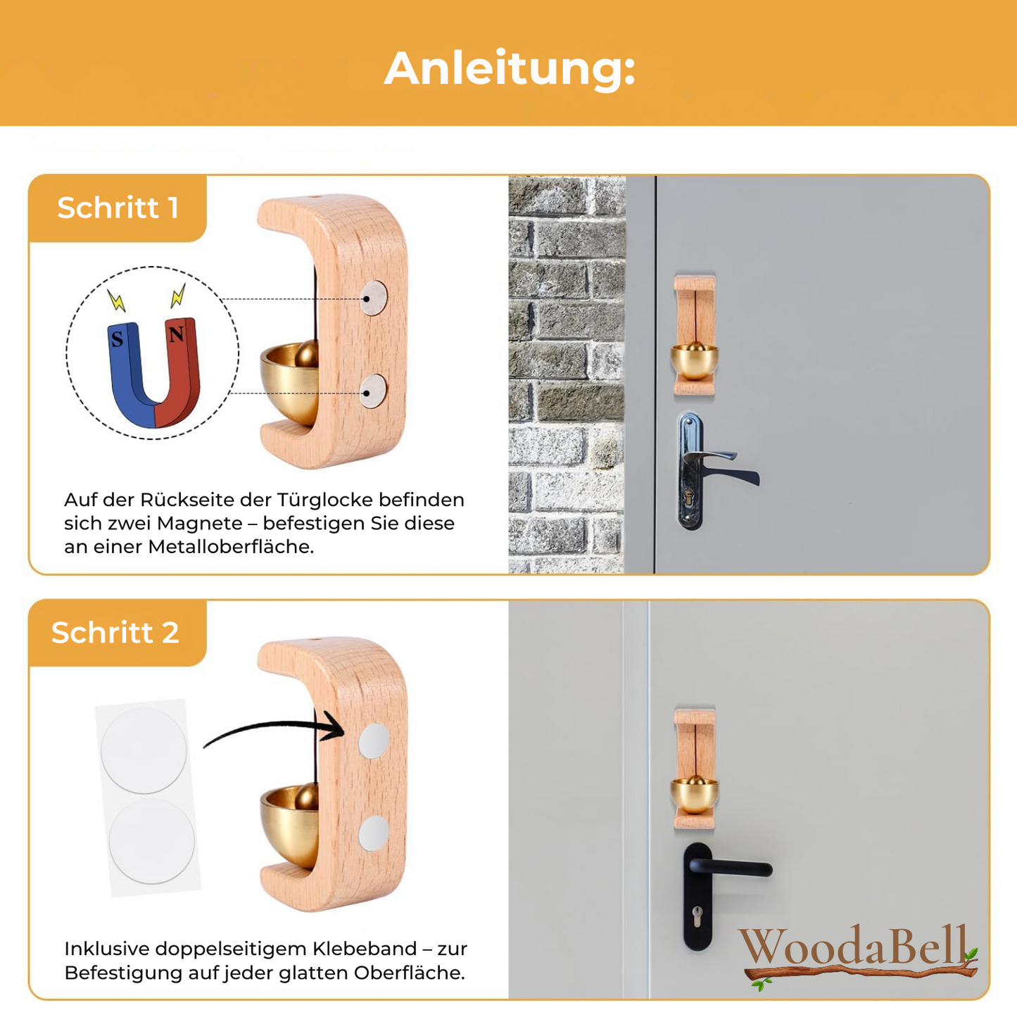 WoodaBell™ | Türklingel mit Magnet (2+2 Gratis)