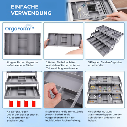 OrgaForm™ Schubladen Organizer 3-stufig