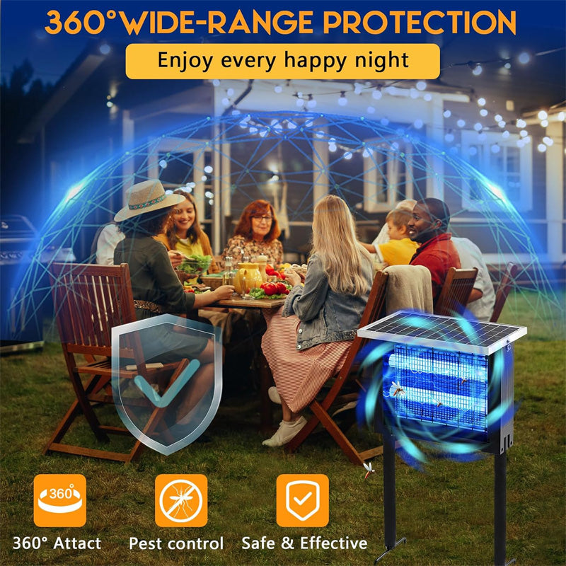 LunaZap™ | Solar Insektenvernichter – 3500V, UV & wetterfest