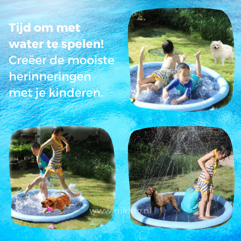 SplashZone™ | Wasserspielmatte – Garten Splash Pad für Kinder & Haustiere