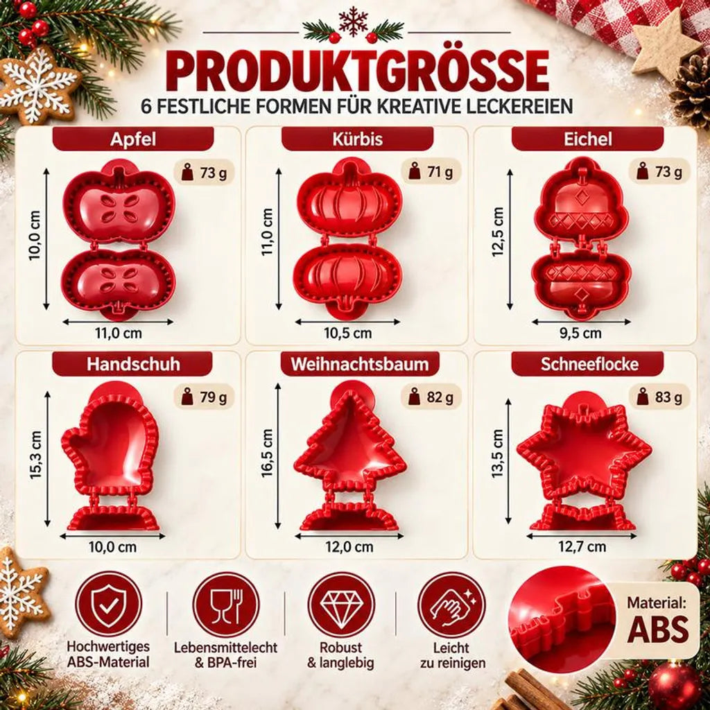 1+1 Gratis | Mini-Pie-Formen für Weihnachten & Herbst – Für süßes und herzhaftes Gebäck