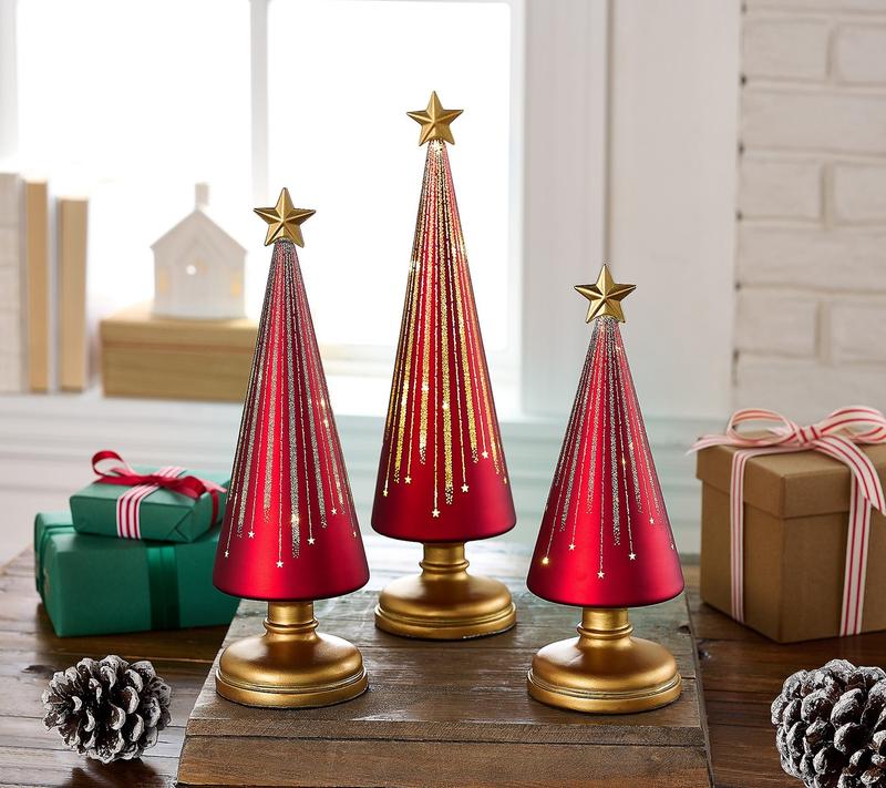 ✨ Glazelle™ – Festlich leuchtende Weihnachtsbäume im 3er-Set | Jetzt 50 % sparen