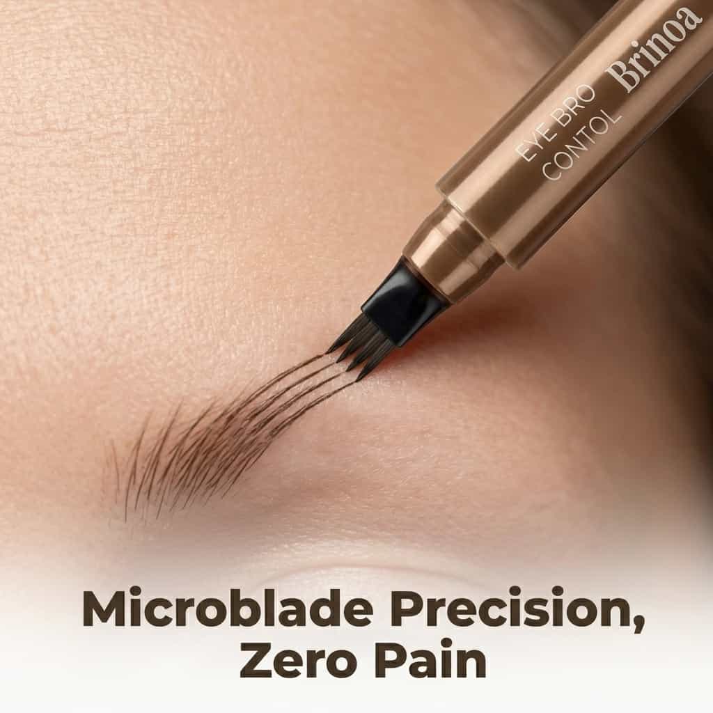 Wasserfester Microblading Augenbrauenstift – Wischfest, 12 Stunden Halt