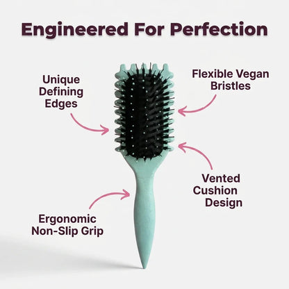 Anti-Frizz Lockenstyling-Bürste – Definiert Locken ohne Frizz oder Ziepen