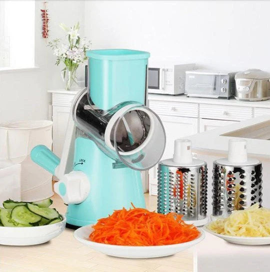 ProTwister™ – Die manuelle 3-in-1 Trommelreibe für Gemüse, Käse mehr