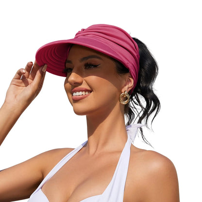 Brimhaven™ – UPF 50+ Damen-Sonnenvisier mit breiter Krempe und Pferdeschwanzöffnung + 50 % Rabatt