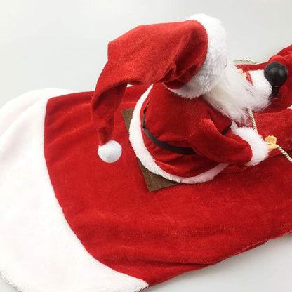 SantaRide™ – Lustiges Weihnachtsmann-Reiterkostüm für Hunde