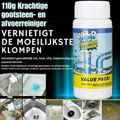 Abflussreiniger 110 g gegen Verstopfungen | Löst Haare, Fett & Seifenreste schnell | Für Küche, Bad & Dusche, einfache Anwendung