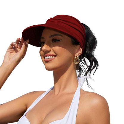 Brimhaven™ – UPF 50+ Damen-Sonnenvisier mit breiter Krempe und Pferdeschwanzöffnung + 50 % Rabatt