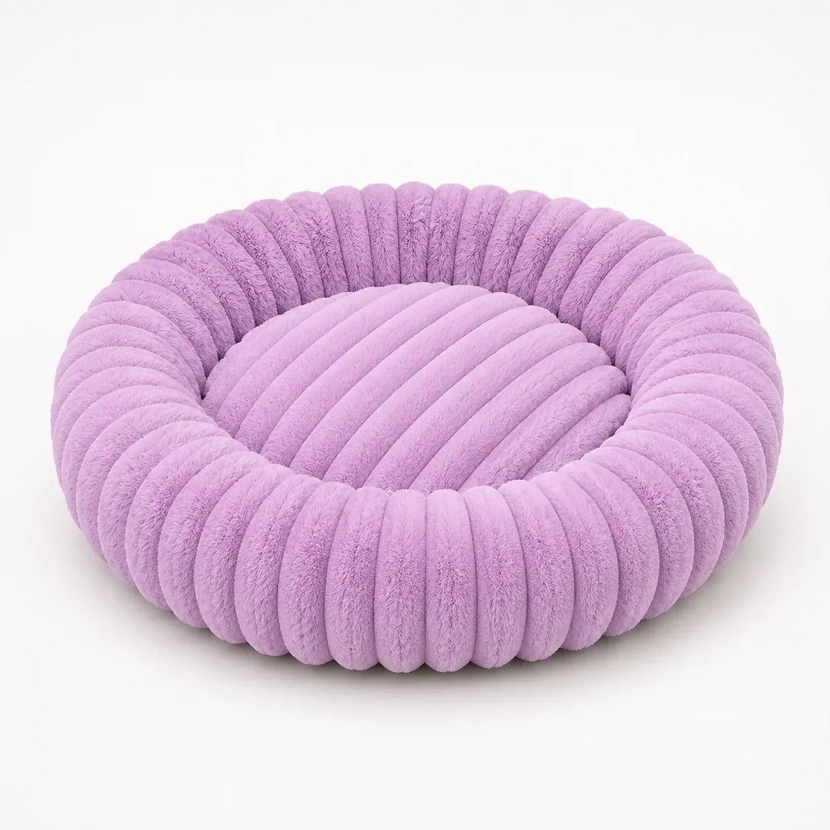 CozyPaw™ | Rundes Plüsch-Haustierbett mit erhöhtem Kuschelrand