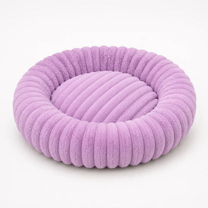 CozyPaw™ | Rundes Plüsch-Haustierbett mit erhöhtem Kuschelrand