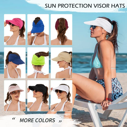 Brimhaven™ – UPF 50+ Damen-Sonnenvisier mit breiter Krempe und Pferdeschwanzöffnung + 50 % Rabatt