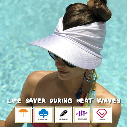 Brimhaven™ – UPF 50+ Damen-Sonnenvisier mit breiter Krempe und Pferdeschwanzöffnung + 50 % Rabatt