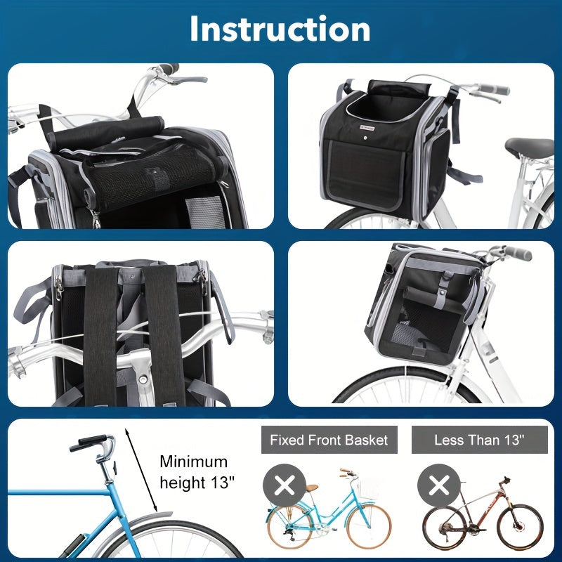 PetRide™ | Erweiterbarer Fahrradkorb für Haustiere bis 8 kg