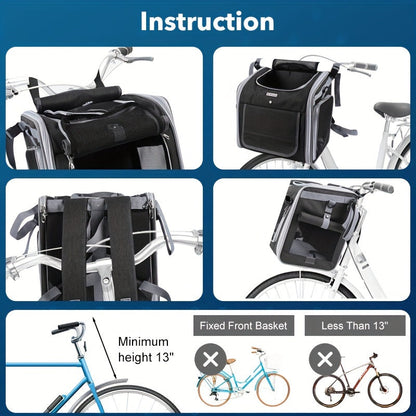 PetRide™ | Erweiterbarer Fahrradkorb für Haustiere bis 8 kg