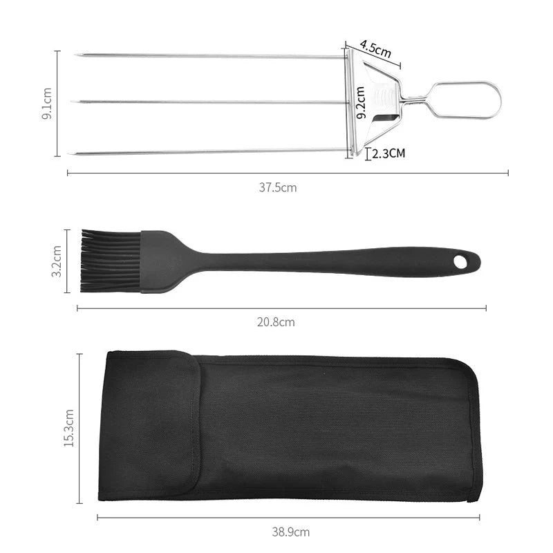 BlazeTrio Spieße — BBQ-Spieß-Set aus Edelstahl