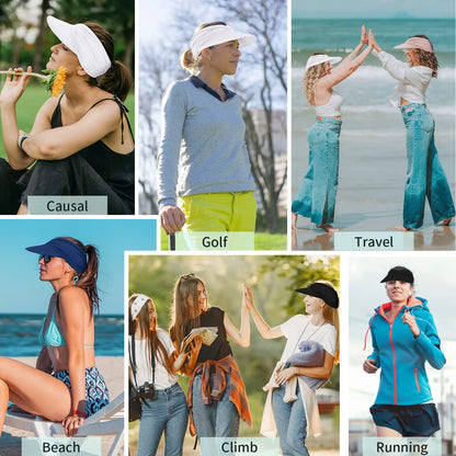 Brimhaven™ – UPF 50+ Damen-Sonnenvisier mit breiter Krempe und Pferdeschwanzöffnung + 50 % Rabatt
