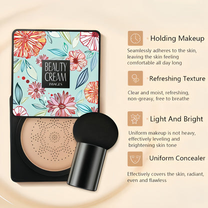 Air-Cushion-CC-Cream-Foundation mit Applikator für ein natürliches Finish