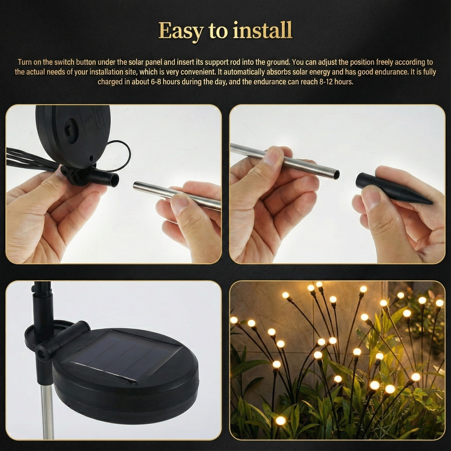 LumiFire™ – Solarbetriebene Glühwürmchen-Gartenlichter für stimmungsvolle Abende [50% Rabatt]