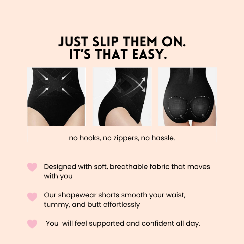 Rutschfeste Shaping-Panty-Shorts mit hohem Bund