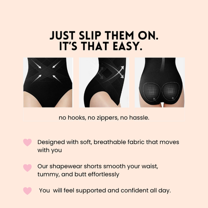 Rutschfeste Shaping-Panty-Shorts mit hohem Bund