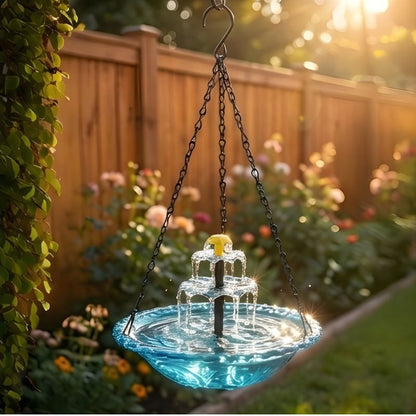 Bower™ – Solar-Kaskaden Vogelbad mit Hängebrunnen – 50% Rabatt