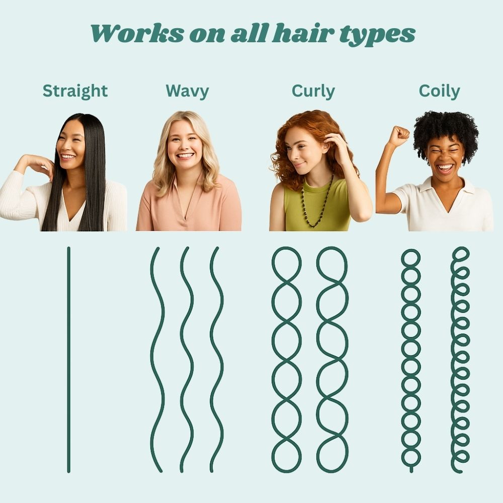CurlWand – Lockenbürste zum Stylen für welliges & lockiges Haar