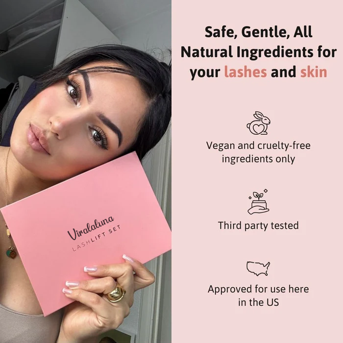 Viralaluna Lashlift Set | Volle, lange & natürlich geliftete Wimpern bis zu 8 Wochen (Letzter Tag Rabatt!)