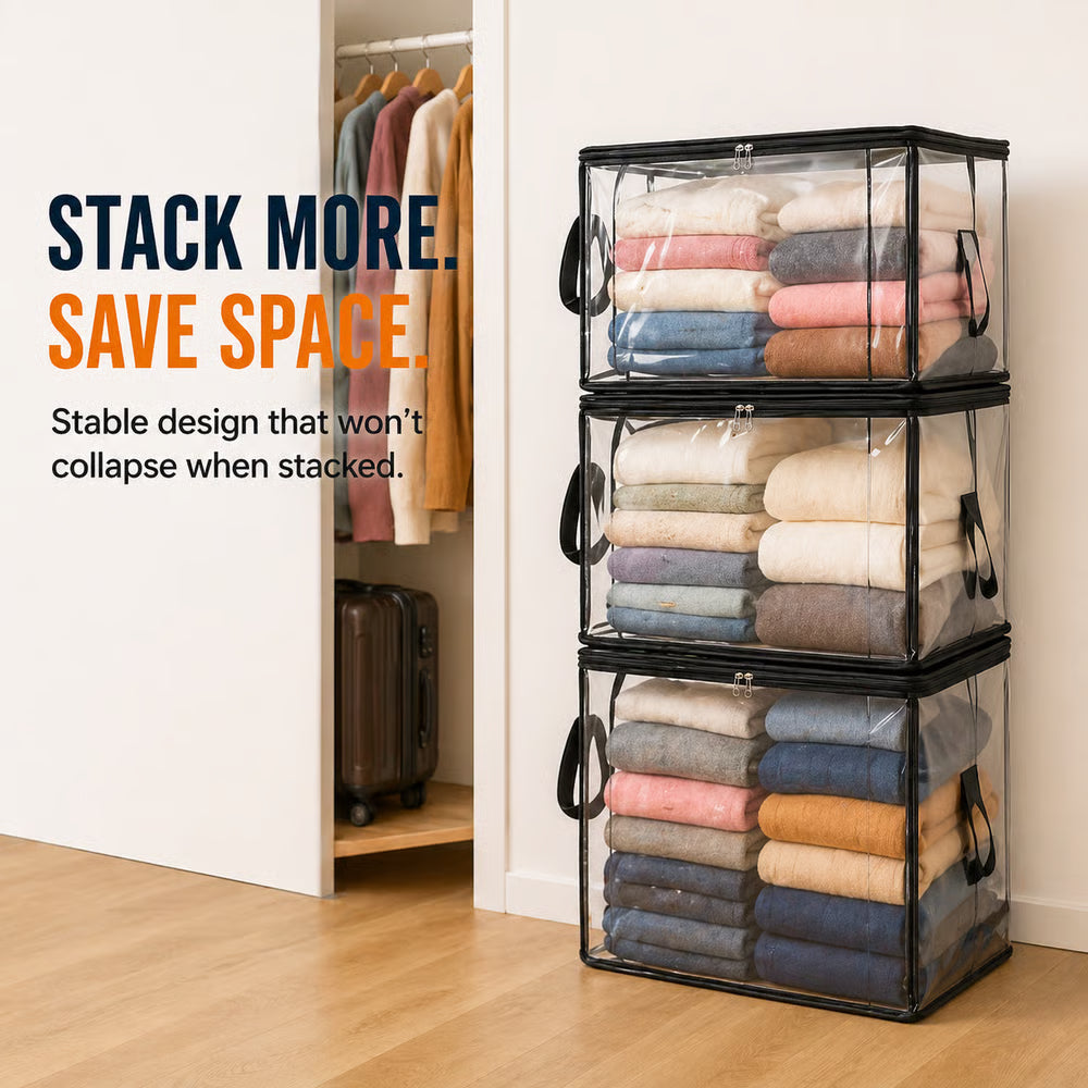 TidyUpStacker™ – Sofortiger Platzgewinn im Schrank & Ordnung für sperriges Durcheinander