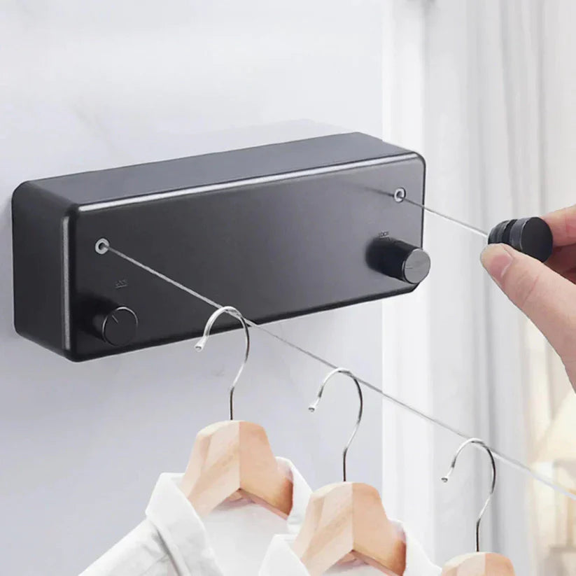 AirMaster Pro — Ausziehbare, wandmontierte Wäscheleine für das Trocknen drinnen & draußen